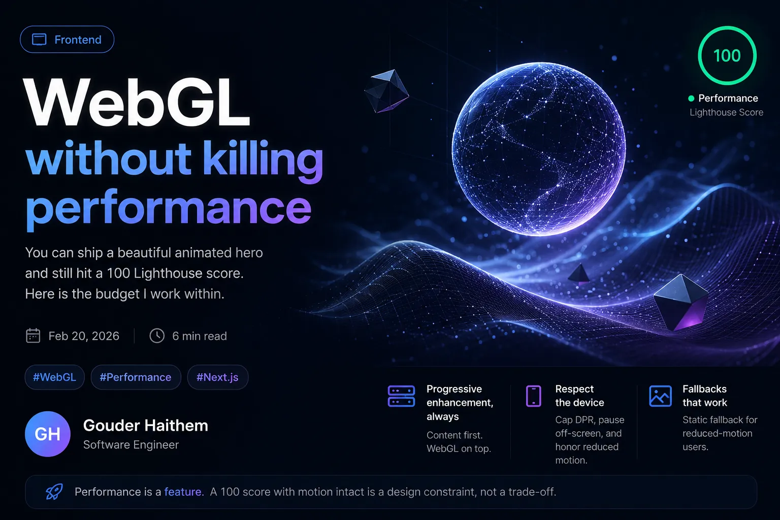 WebGL دون التضحية بالأداء