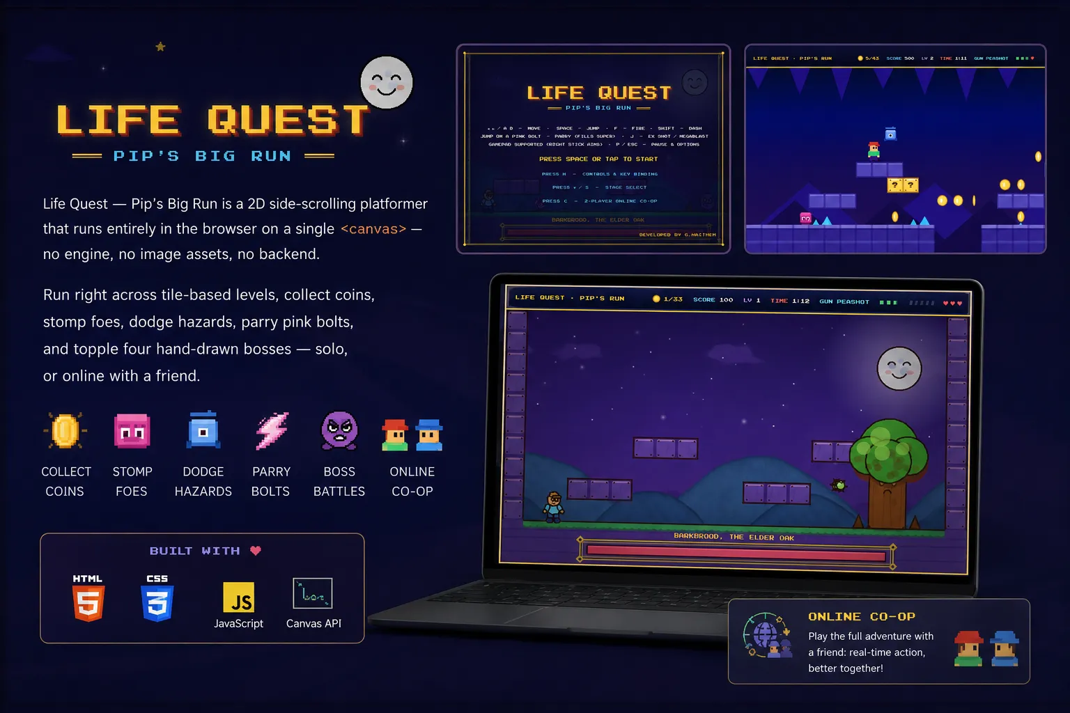 لعبة Life Quest بأسلوبها المرسوم يدويًا، في وسط معركة مع أحد الزعماء الأربعة